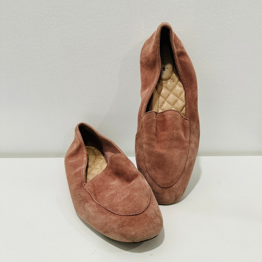 Birdies Loafers Womens 6.5 The Starling Suede Loafers Flats Dusty Rose Pink Shoe